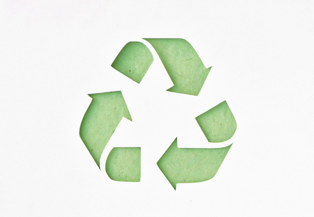 Recycling logo for sustainable wardrobe