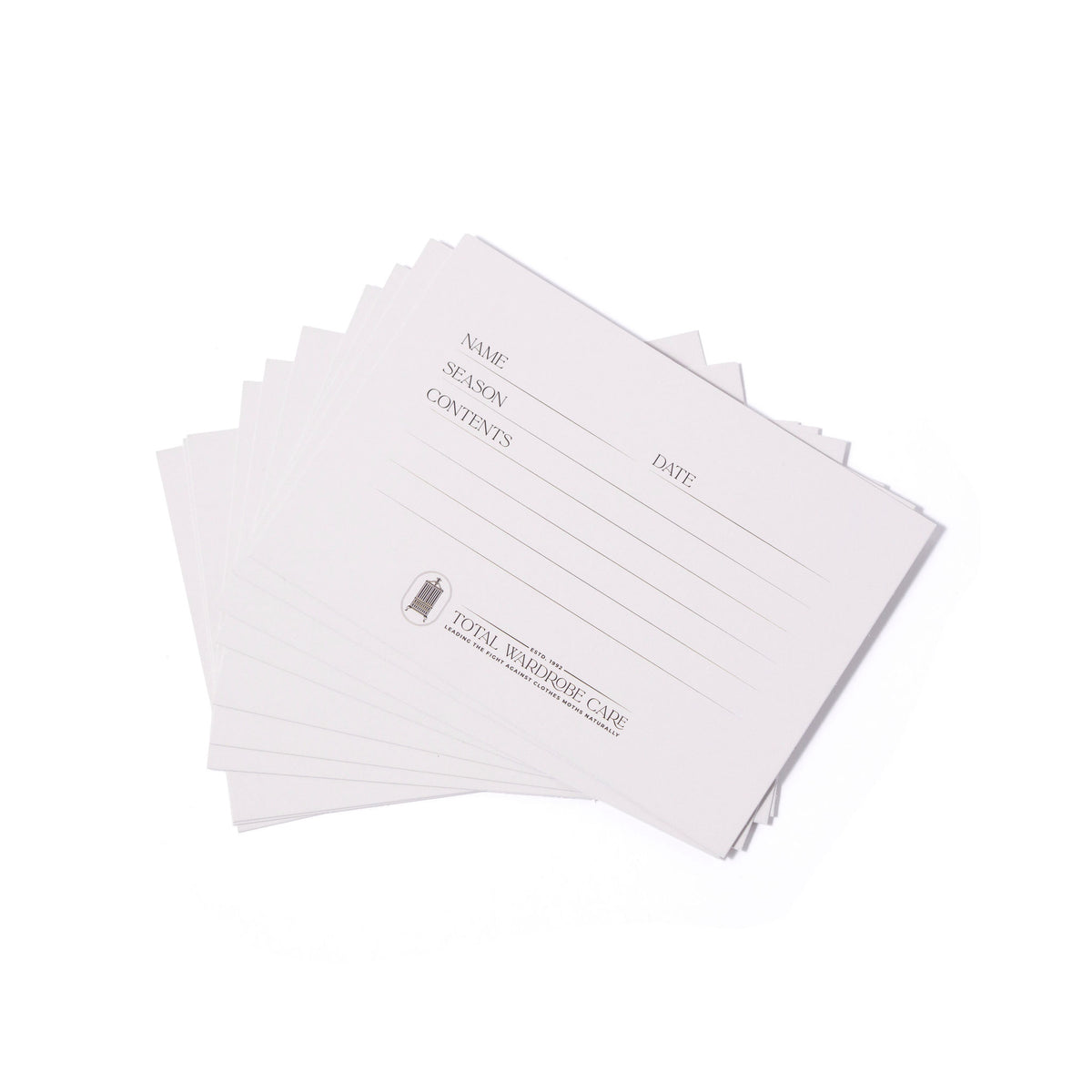 storage description cards