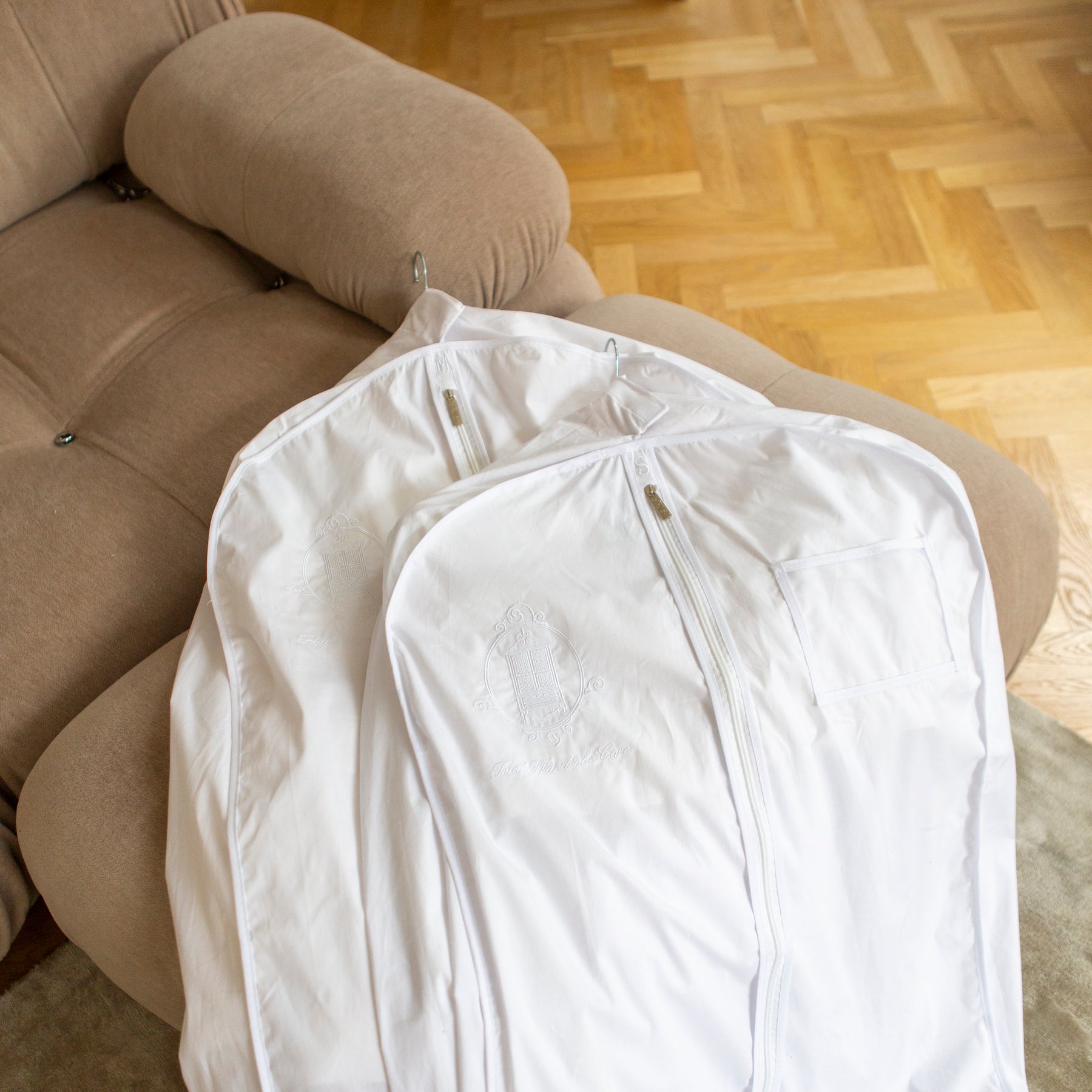 White Cotton Garment Storage Bag