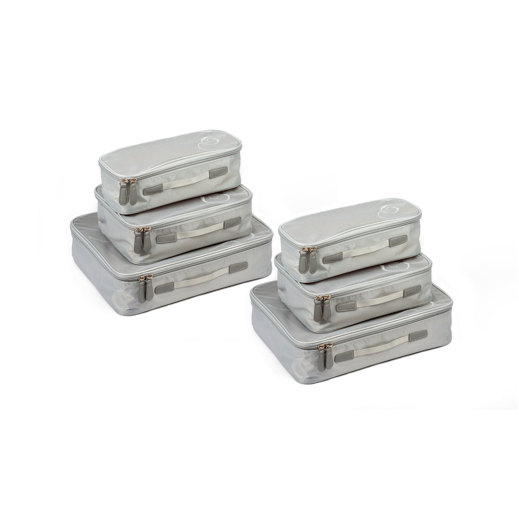 two sets of 3 travel packing cubes
