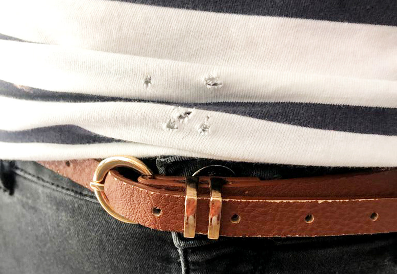 The difference between moth holes and friction holes