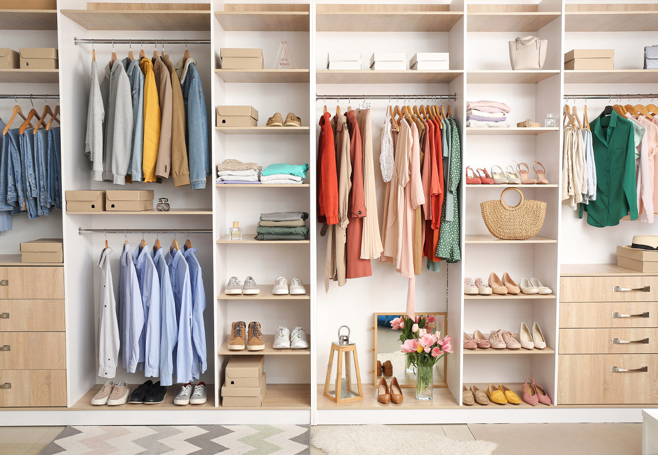 Perfectly organised wardrobe