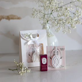 Ceramic Hanging Infuser & May Chang Essential Oil Gift Set