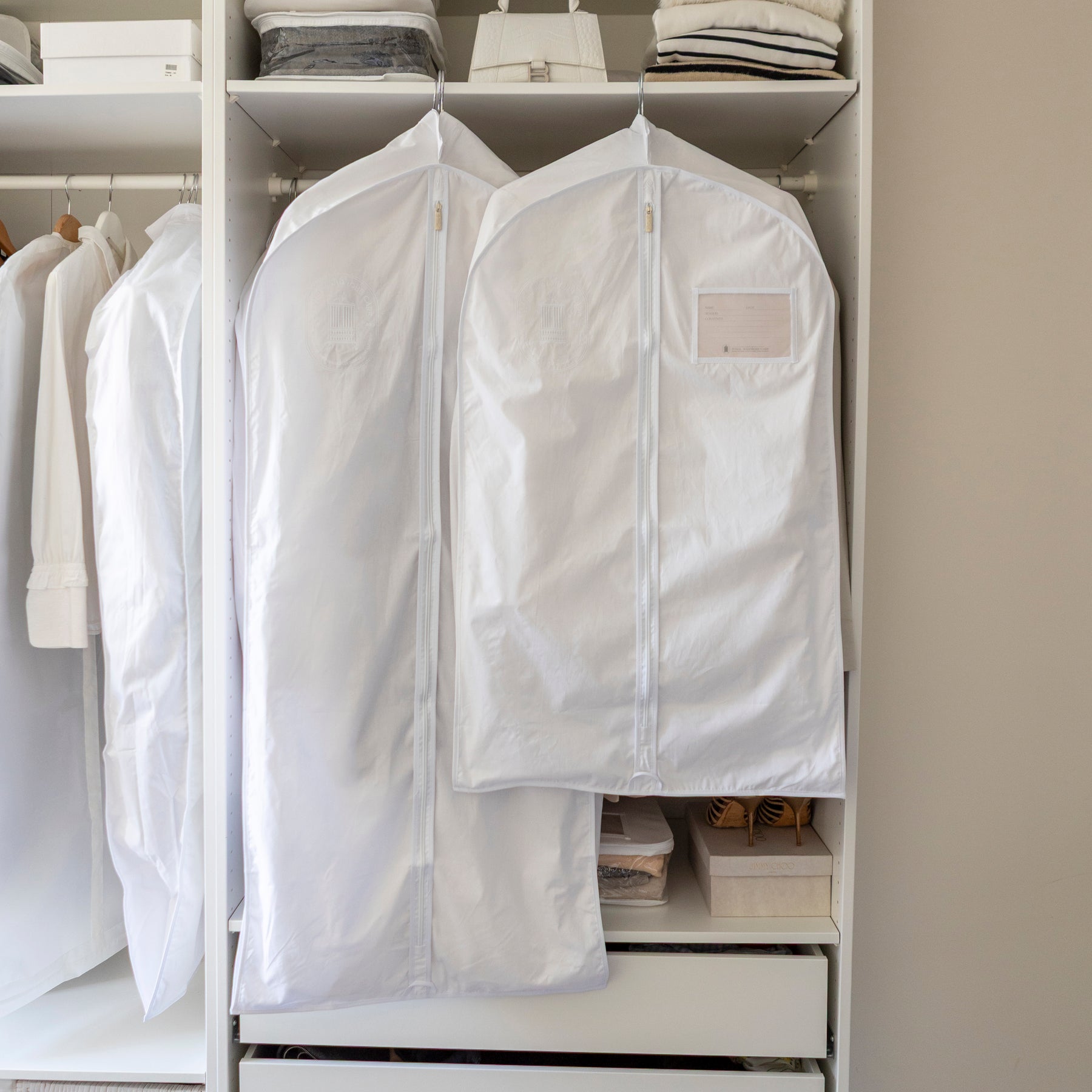 White Cotton Garment Storage Bag