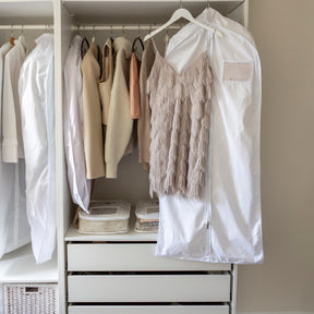 White Cotton Garment Storage Bag