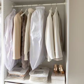 White Cotton Garment Storage Bag