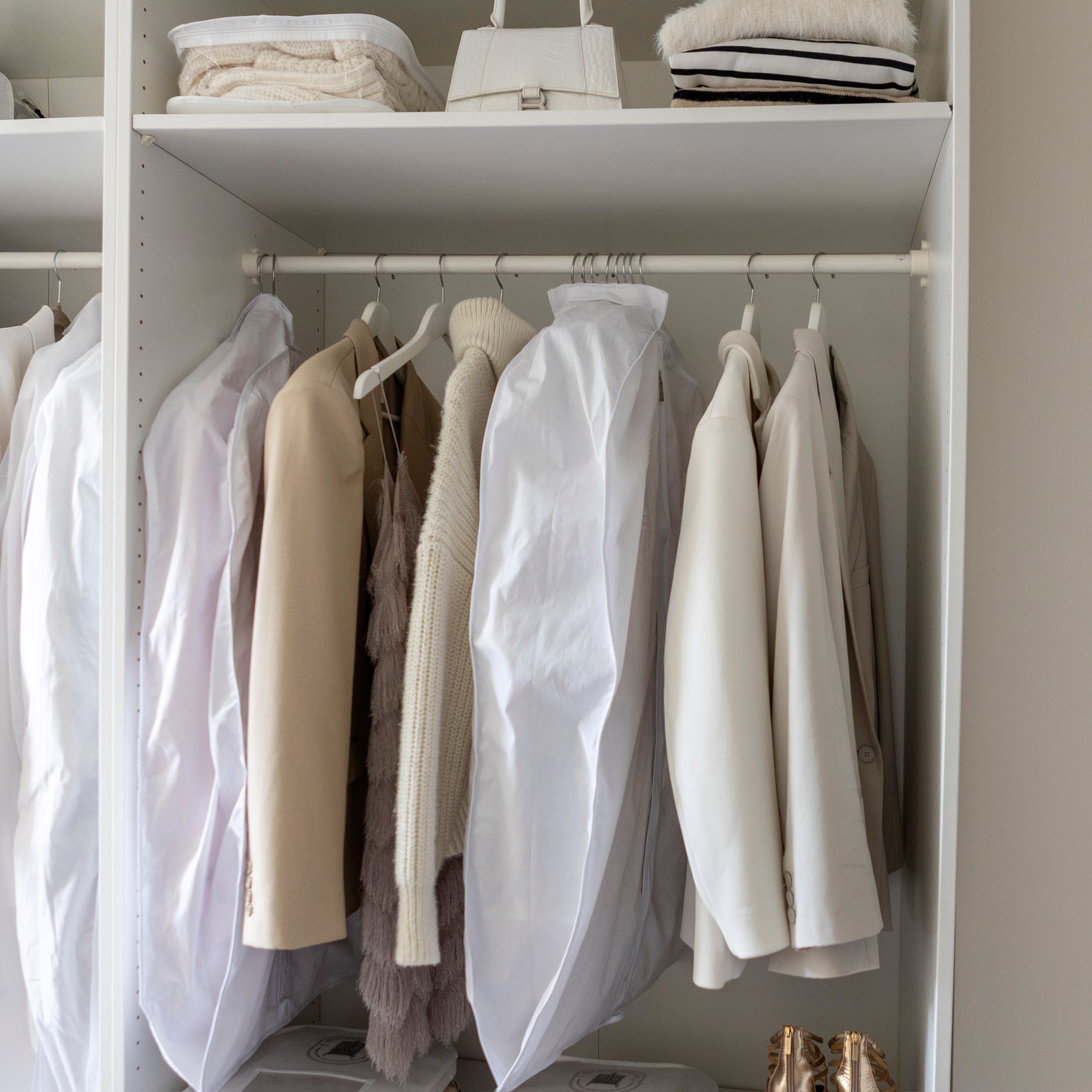 White Cotton Garment Storage Bag