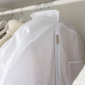 White Cotton Garment Storage Bag