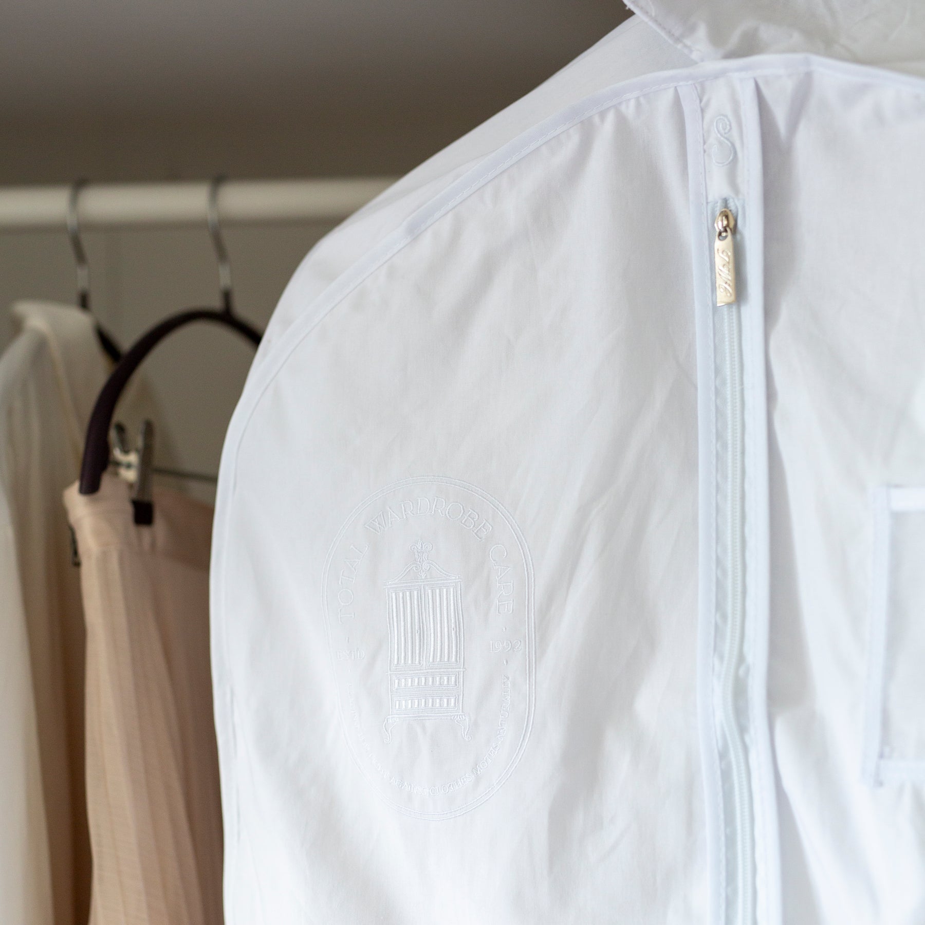 White Cotton Garment Storage Bag