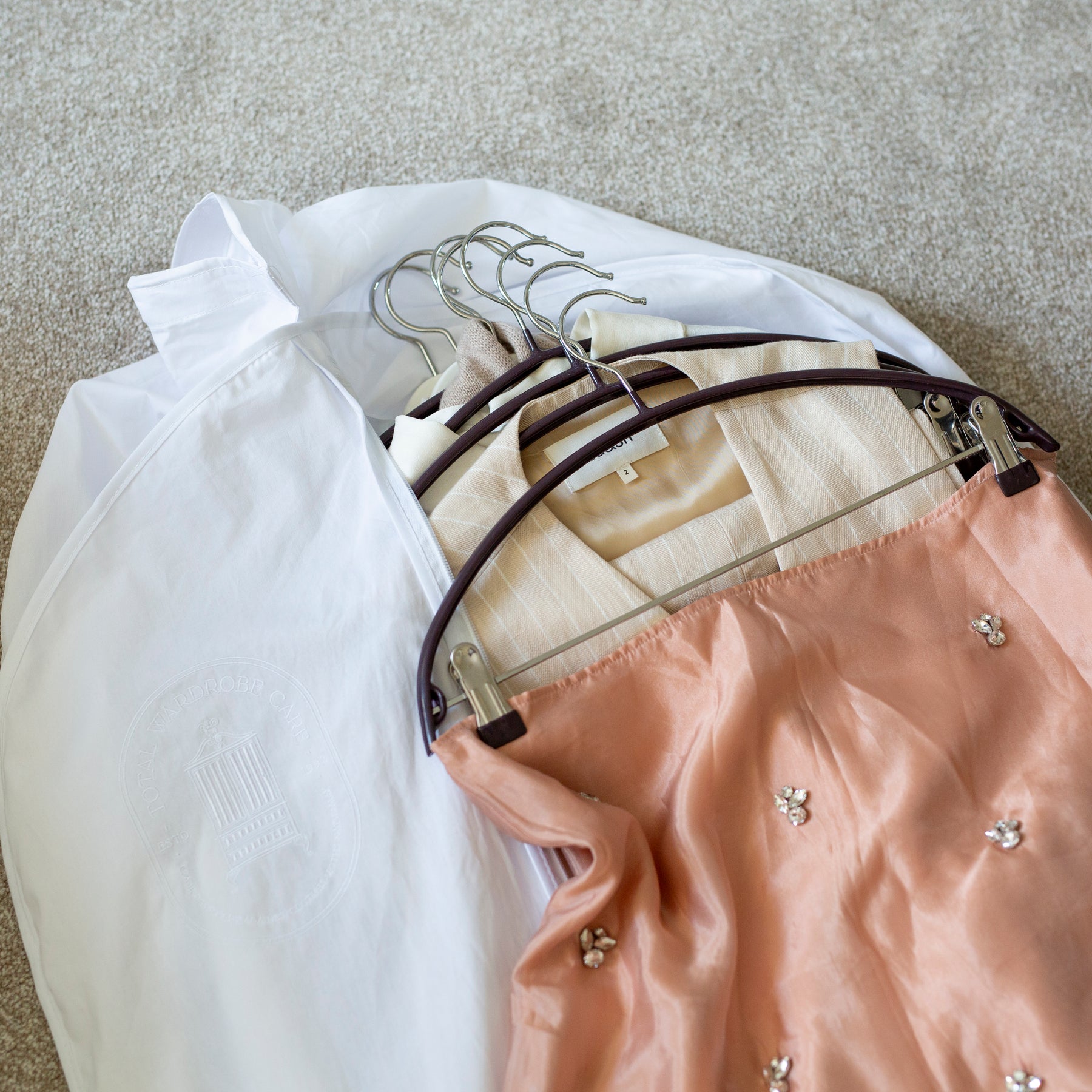 White Cotton Garment Storage Bag