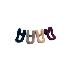 Hanger extensions in different colours. navy, sage, yellow and burgundy