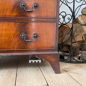 Oak chest of drawers with metallic handles with Moth Box underneath