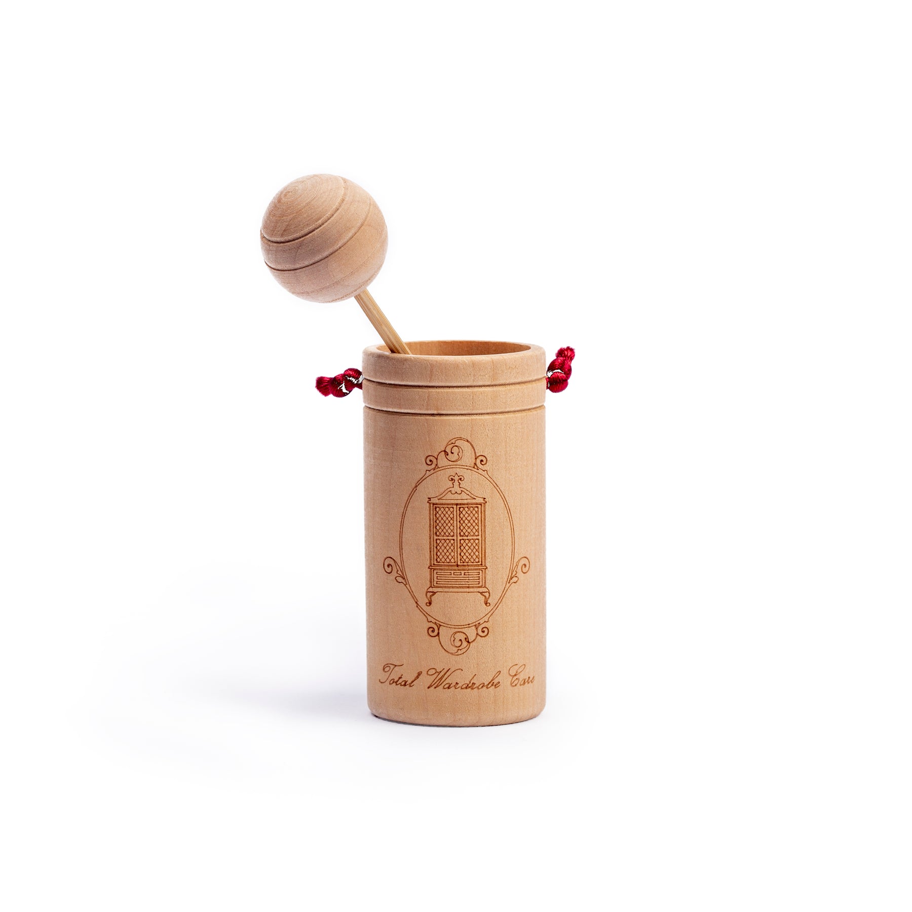 Wooden diffuser cup on white background