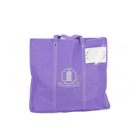 Purple Laundry Bag with description card to front and Total Wardrobe Care branding